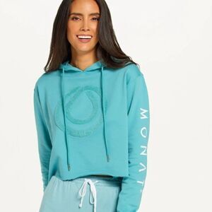 MONAT Crop Hoodie with Chenille Oil Drop medium